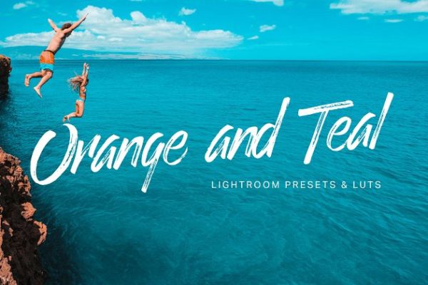 橙色和茶色调色滤镜LR预设工具素材 Orange Teal Lightroom Presets + LUTs
