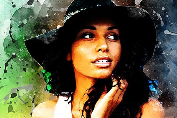 一款水彩飞溅效果的PS动作工具模板预设工具素材 WaterColor Splash Effect PS [atn]