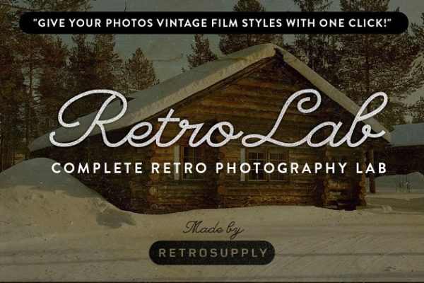 复古怀旧照片效果生成PS动作工具模板 RetroLab – Retro Photo Lab