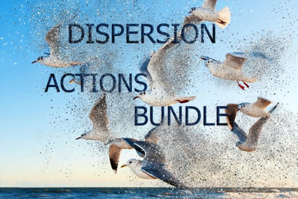 炫酷逼真色散消失效果PS动作工具模板 Dispersion Actions Bundle