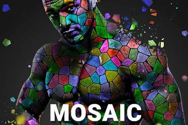 琉璃玻璃效果的PS动作工具模板 Mosaic Photoshop Action [atn]