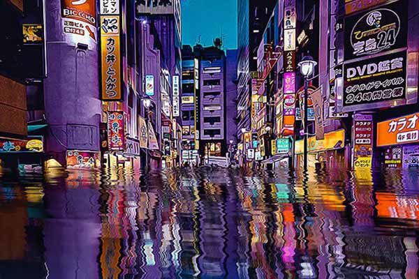 照片转水面反光效果的PS动作工具模板 Reflective Painting [atn]