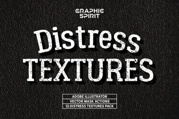 划痕磨损做旧效果AI动作 Distress Vector Texture Set
