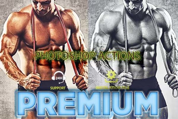 运动风格的专业的人像HDR照片特效PS动作工具模板下载  Premium Photoshop ACTION