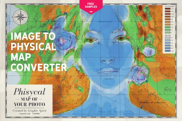 一键转换照片为创意手绘地图 IMAGE TO PHYSICAL MAP Converter