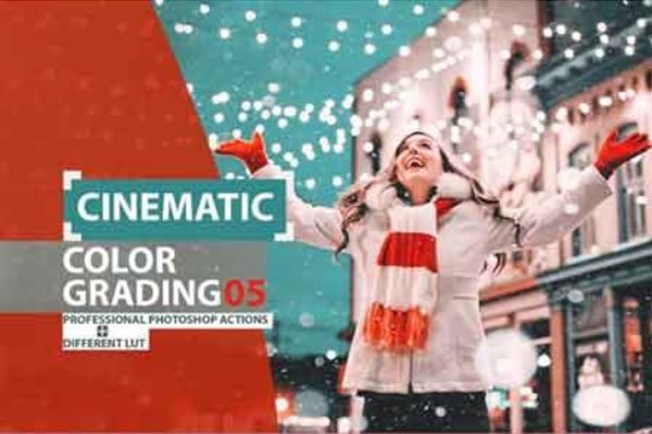 电影色彩分级高端PS动作工具模板 Cinematic Color Grading 05 Premium photoshop action