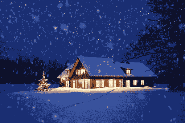 逼真动画暴风雪景特效的PS动作工具模板下载 Animated Snow Photoshop Action [atn]