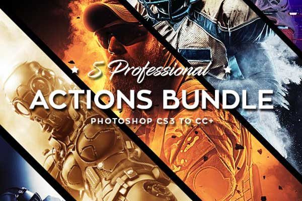 5款高品质的PS动作工具模板下载 Five Photoshop Actions Bundle [atn]