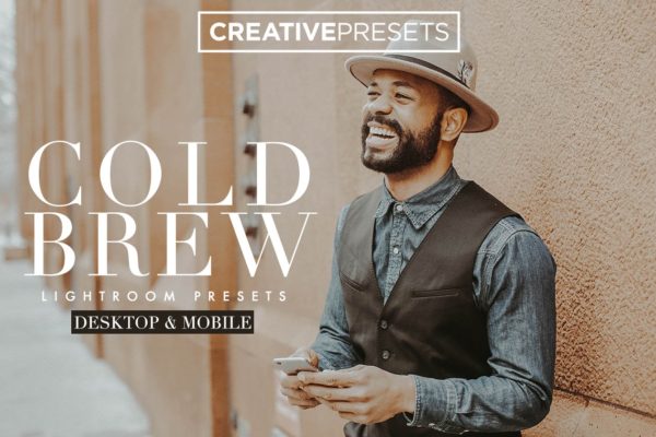 暖色调Lightroom预设工具素材照片处理效果ps滤镜插件 Cold Brew Moody Lightroom Presets