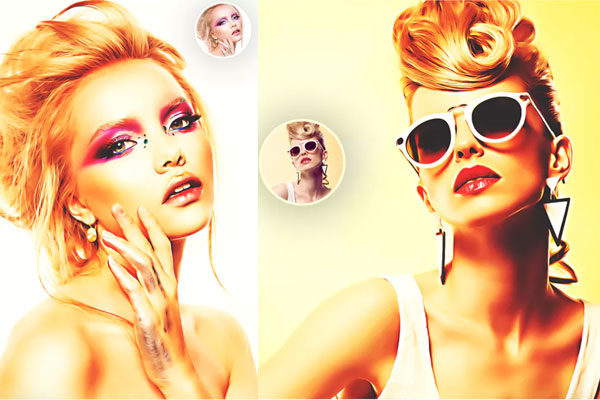 洁白光滑的人物锐化油漆效果ps动作下载