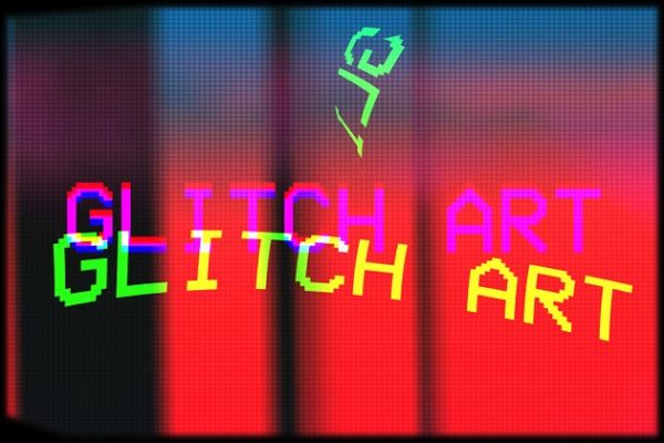 故障艺术效果PS动作工具模板 Glitch Art Creation Kit