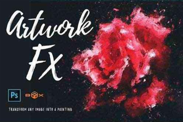 绽放的玫瑰动画艺术品FX Photoshop附加组件