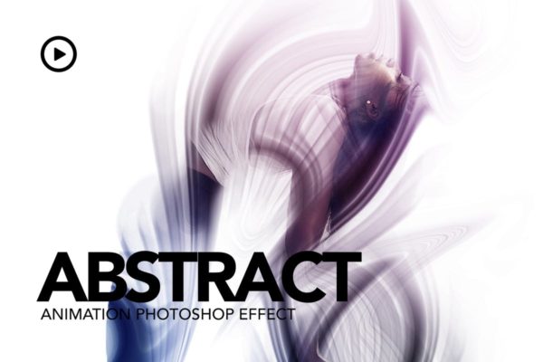 抽象人物线条化动画特效PS动作工具模板 Abstract Animation Photoshop Action