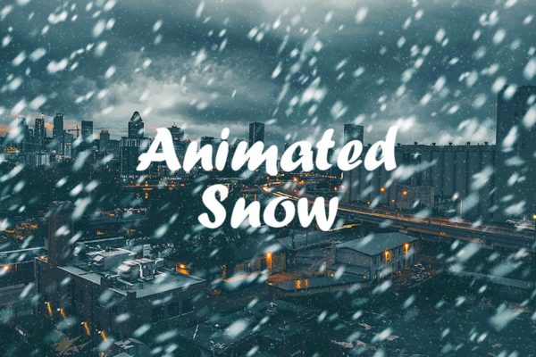 一款动态飘雪效果PS动作工具模板 Animated Snow Photoshop Action
