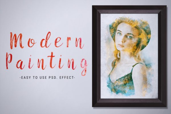 现代油画效果PS动作工具模板 Modern Painting Template