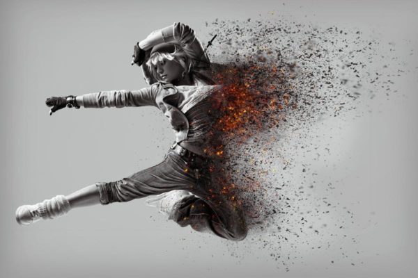 局部灰烬湮灭效果PS动作工具模板 Ashes n Embers Photoshop Action