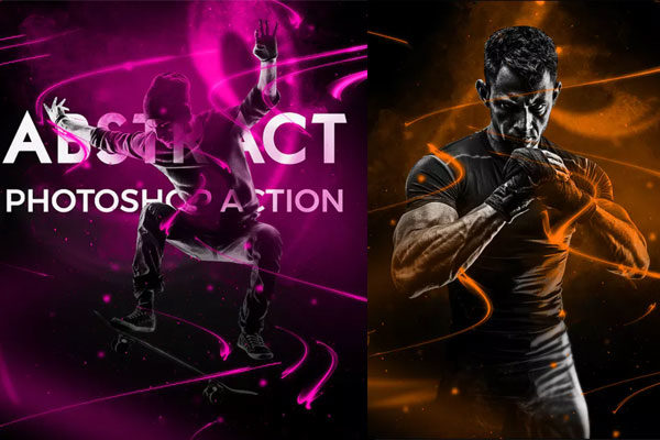 抽象视觉色彩艺术PS动作工具模板 Abstract Photoshop Action