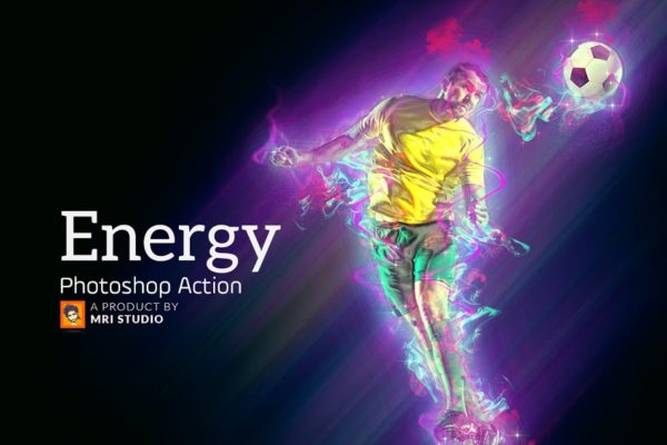 运动能量彩墨特效Photoshop动作 Energy  Photoshop Action