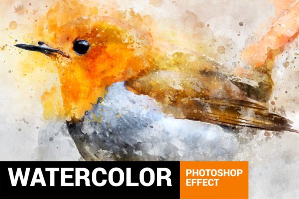 水彩艺术插画照片效果一键生成PS动作工具模板 Perfectum 2 – Watercolor Artist Photoshop Action
