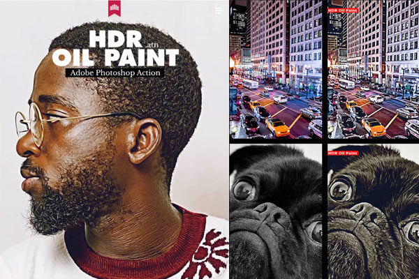 HDR复古绘画油漆艺术PS动作工具模板 Hdr Oil Paint Action
