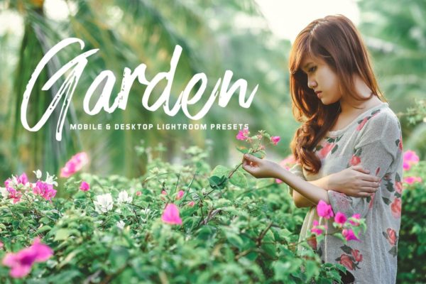 花园景色场景照片调色LR预设工具素材 Garden Mobile Lightroom Presets
