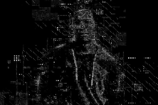 高科技感区块链像素效果PS动作工具模板 Blockchain 3 Photoshop Action