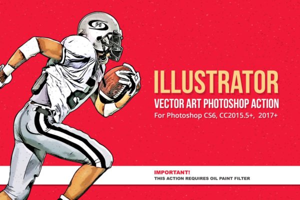 复古漫画素描艺术效果Photoshop动作 Illustrator – Vector Art Photoshop Action