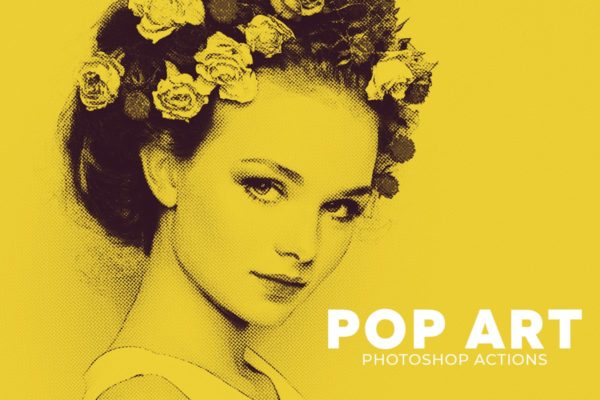 20款流行艺术效果照片后期处理调色滤镜PS动作工具模板v1 Pop Art Photoshop Actions