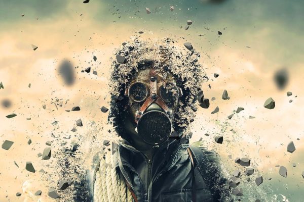 电影科技感的分解粉碎照片特效PS动作工具模板 Explode And Shatter Photoshop Action