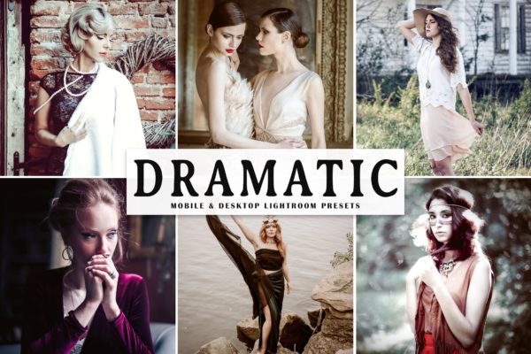 电影色调摄影后期处理调色LR预设工具素材 Dramatic Mobile & Desktop Lightroom Presets