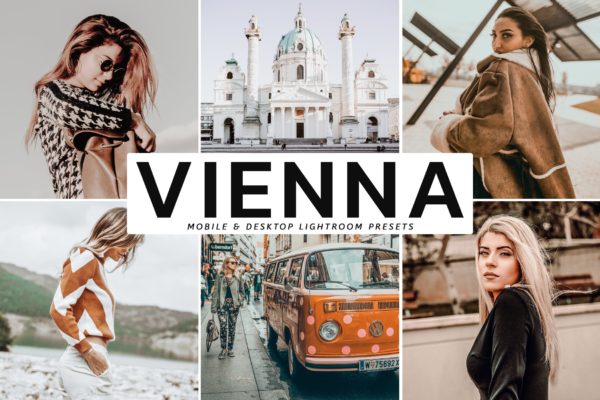 棕色奶油色系LR调色预设工具素材下载 Vienna Mobile & Desktop Lightroom Presets