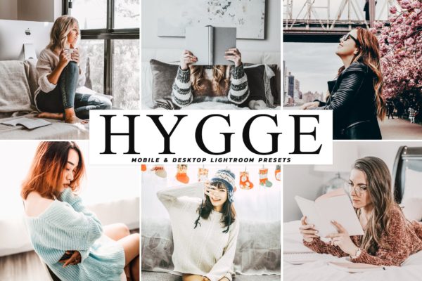 自然柔和色调人像摄影后期处理LR预设工具素材 Hygge Mobile & Desktop Lightroom Presets