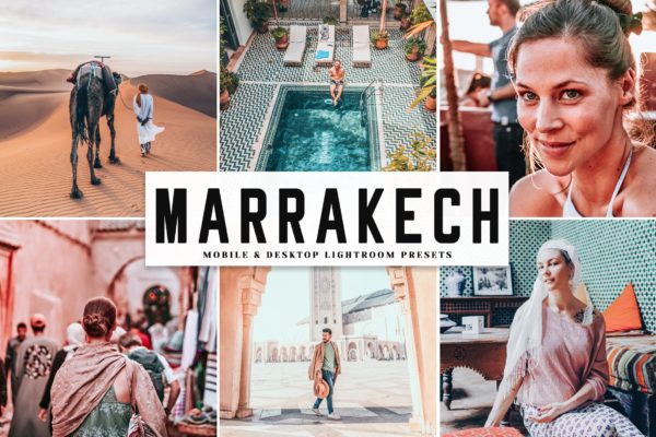柔和暖色调日落照片后期处理LR调色预设工具素材下载 Marrakech Mobile & Desktop Lightroom Presets