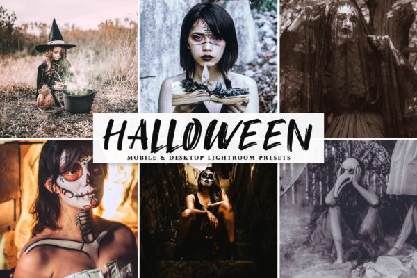 万圣节主题照片专用LR调色预设工具素材 Halloween 2019 Mobile & Desktop Lightroom Presets
