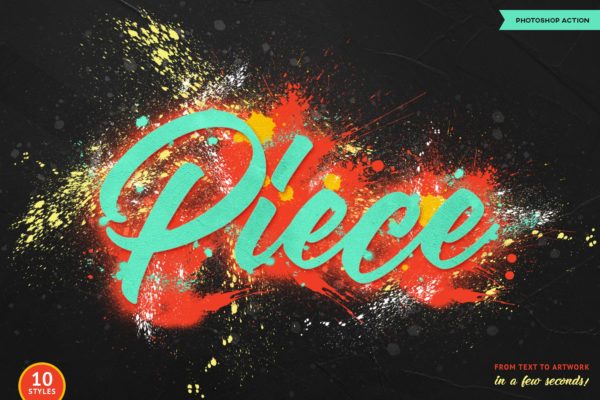 街头喷漆艺术效果PS动作工具模板 Spray Paint Photoshop Action