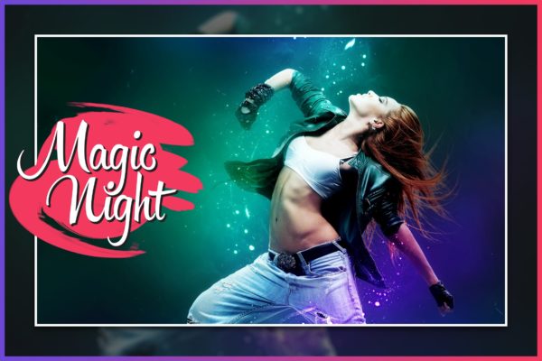 奇幻闪光效果肖像摄影后期处理PS动作工具模板 Magic Night CS3+ Photoshop Action