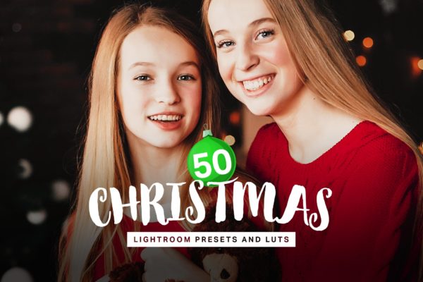 50款喜庆圣诞节主题摄影后期处理LR调色预设工具素材 50 Christmas Lightroom Presets LUTs