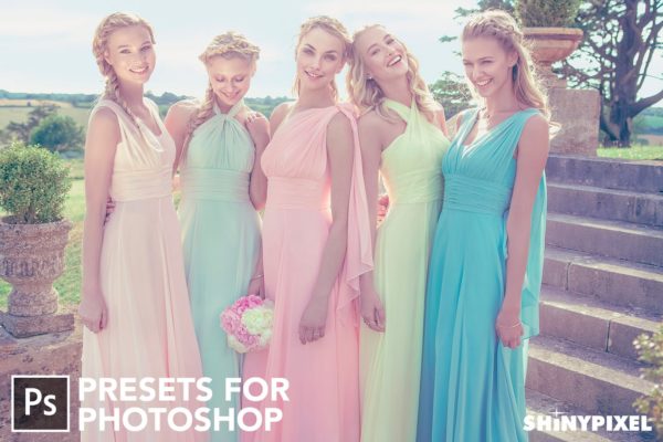 20款柔和梦幻色调照片后期处理PS预设工具素材工具 Pastel Colors – 20 Photoshop Presets