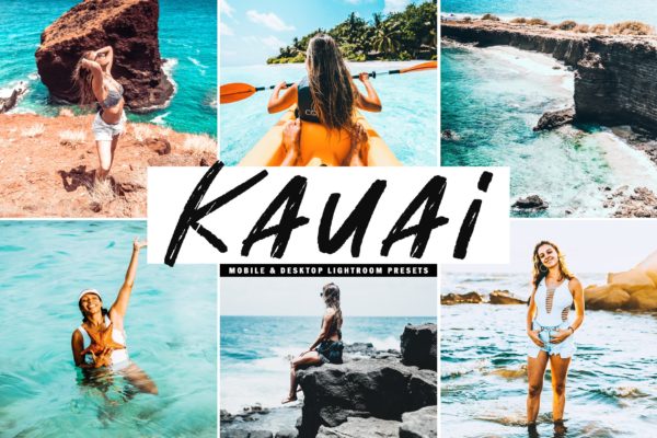 浪漫海景写真摄影照片后期处理LR预设工具素材 Kauai Mobile & Desktop Lightroom Presets