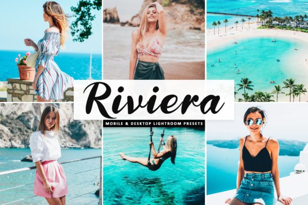 夏日沙滩&海边摄影LR调色预设工具素材 Riviera Mobile & Desktop Lightroom Presets
