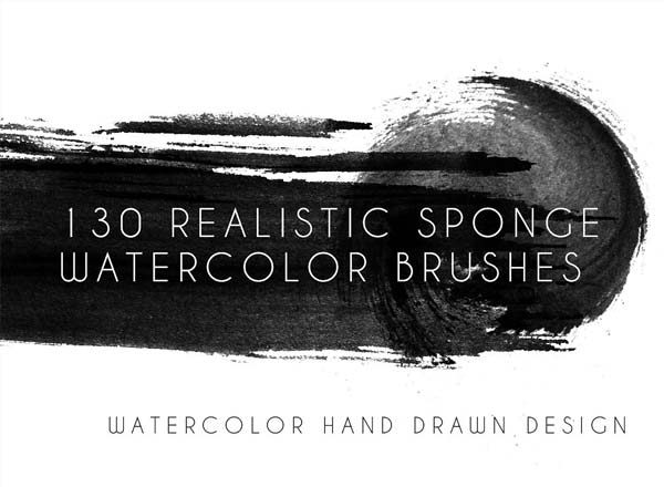 第一素材下午茶：130个高品质的手绘水墨PS笔刷工具素材文件下载[ABR]