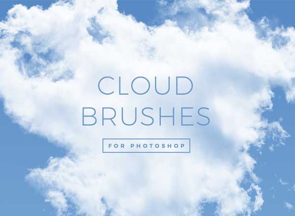 30款云朵云层形状 PS 笔刷工具素材 30 Cloud Brushes for Photoshop