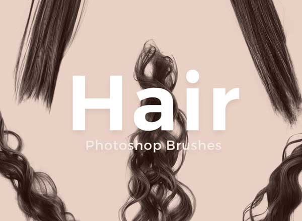 逼真头发 PS 笔刷工具素材 Free Photoshop Hair Brushes
