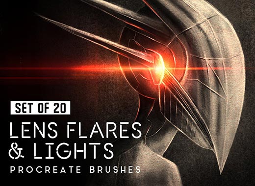 20款酷炫光晕特效笔刷工具素材下载[brush For iOS]