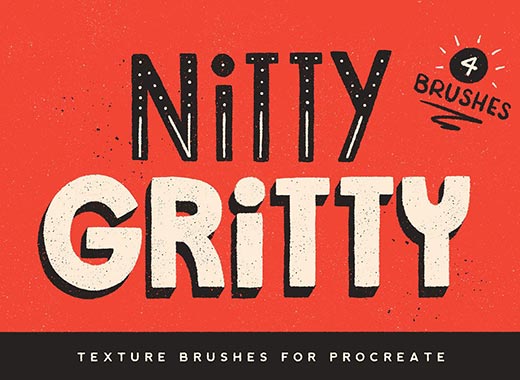 磨砂效果brush笔刷工具素材下载 Nitty Gritty Procreate Brushes [brush For iOS]