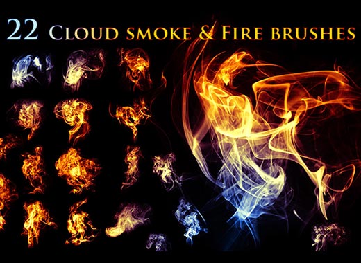22个烟雾效果的PS笔刷工具素材和asl样式库下载[abr,asl]