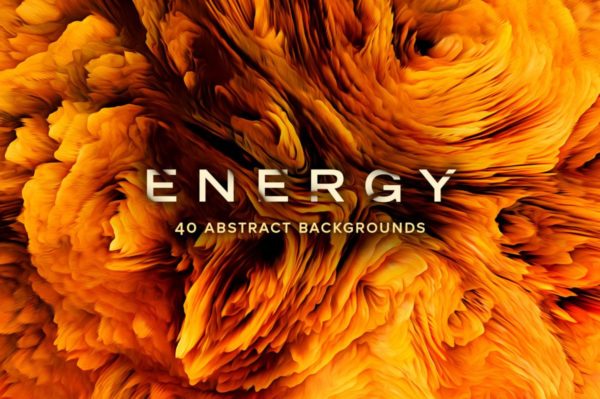 创意抽象纹理系列：40款魅力四射抽象纹理&PS笔刷工具素材 Energy, Vol. 1