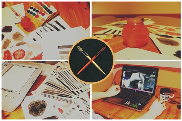 150款手绘水彩笔画图案PS笔刷工具素材 150 Handcrafted Watercolor Brushes