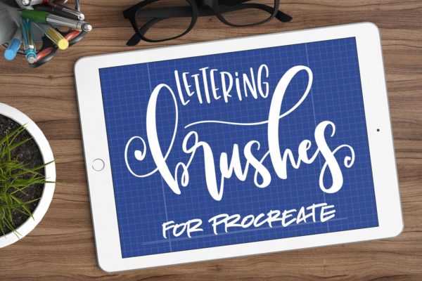 9款手写英文字体Procreate笔刷工具素材 Nine Lettering Brushes for Procreate