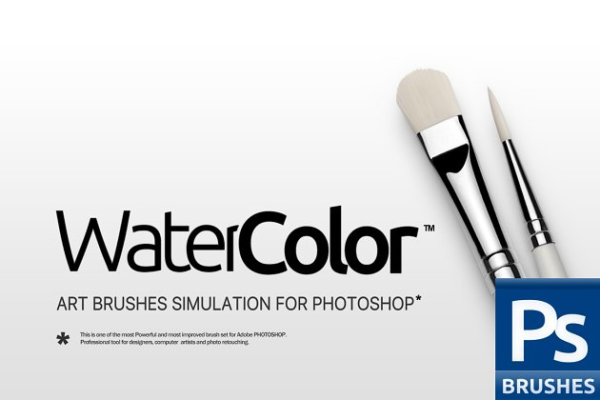 RM出品水彩画笔笔画笔迹PS笔刷工具素材包 RM Watercolor